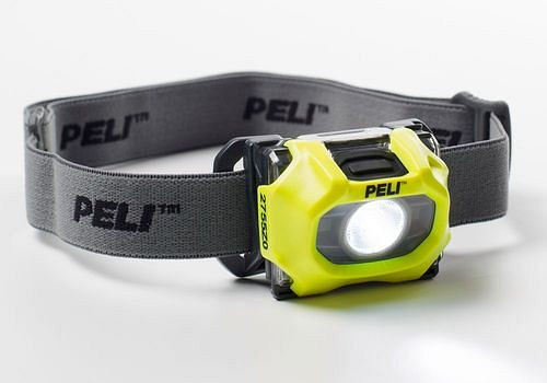 Lampe frontale LED DENIOS pour zone Ex 0, luminosité jusqu'à 72 lumens, avec feu clignotant, 267-006