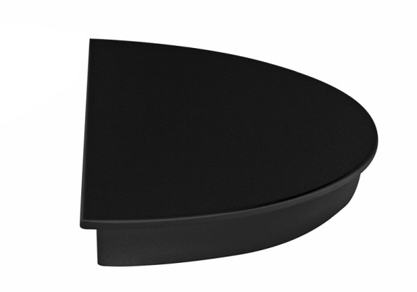 Assiettes à gâteaux Schneider, mélamine, noir, 1/2, diamètre : 160 mm, hauteur 30 mm, 227126