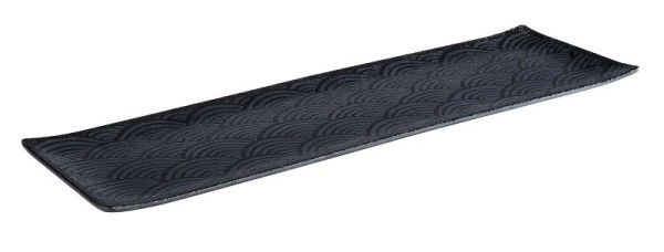 Plateau APS GN 2/4 -DARK WAVE-, 53 x 16,2 cm, hauteur : 2 cm, mélamine, intérieur : décor, extérieur : noir, 84903