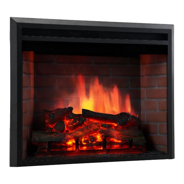 KAMINIO cheminée électrique LUCA 30", noir, avec chauffage, EF01-30