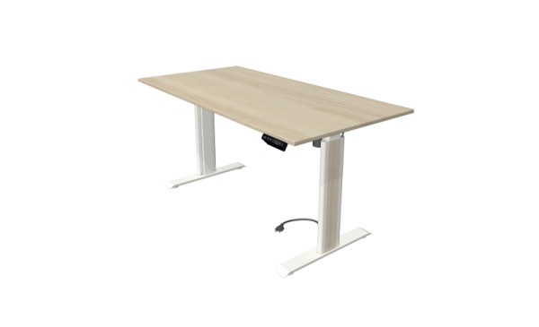 Kerkmann table debout/assise Move 1 advance 160 x 80 cm structure blanc, plateau érable, 10190750