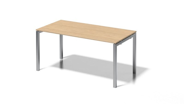 Bureau Bisley Cito, structure en U hauteur fixe 730 mm, H 19 x L 1600 x P 800 mm, érable/argent, DUF1608MP355