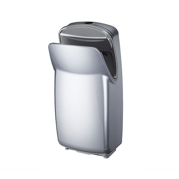 Sèche-mains Air Wolf, série V, H x L x P : 673 x 334 x 233 mm, ABS argent, 10-750