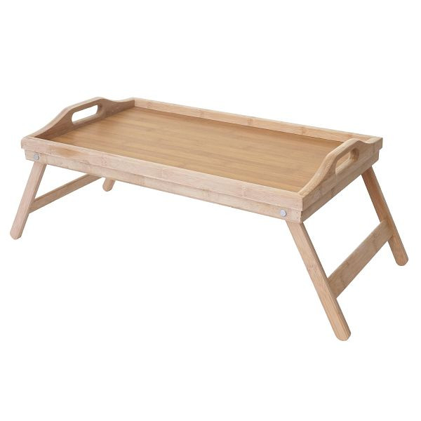 Plateau Mendler HWC-B88, plateau de service, plateau en bois, plateau petit-déjeuner, plateau décoratif, bambou 21x64x30cm, 60736