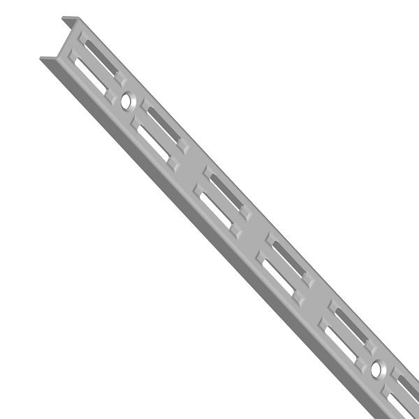 Système d'éléments WALL RAIL, 2-RIHIG, 1PR, SB, 2000 mm, WHITE ALU, PU: 5 paires, 10001-00032