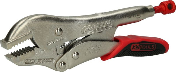 Pince multiprise KS Tools à dégagement facile, mâchoires droites, 40 mm, longueur 175 mm, 115.3011