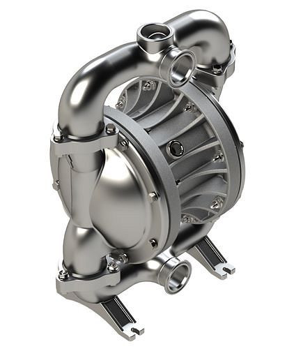 Pompe à air comprimé à double membrane DENIOS PURE ATEX, 1 1/2'', en acier inoxydable / EPDM-PP / PTFE, 287-124