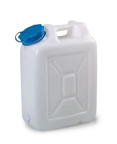 Bidon DENIOS à col large en polyéthylène (PE), volume de 20 litres, sans raccord fileté, 250-191