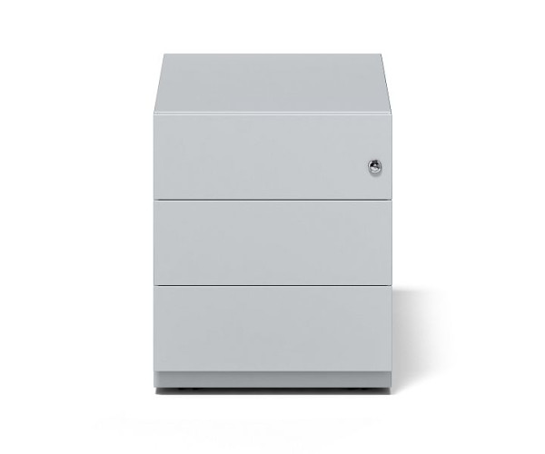 Conteneur roulant Bisley Note™ avec poignée, 3 tiroirs universels, gris clair, NWA79M7BBB645