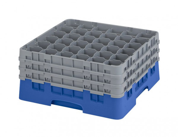 Panier de lavage Cambro 36 compartiments Camrack® 19,6 cm bleu, lot de 3, 36S738168