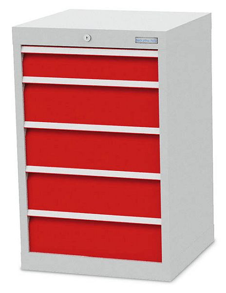 Armoire à tiroirs Bedrunka+Hirth, profondeur 500 mm, R 18-16, nombre de tiroirs : 5, 530 x 500 x 819 mm, 5x tiroirs 1x100VA, 4x 150VA, capacité de charge 50 kg, 48.140