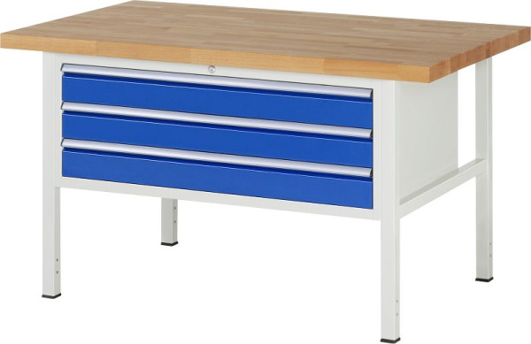 Etabli RAU série 8000 - modèle 8327, L1500 x P900 x H840-1040 mm, base système L1235 x P850 x H800-1000 mm, 03-8327A2-159B4H.11