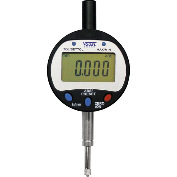 Comparateur numérique Vogel Germany, avec sortie de données USB, 0 - 12,7 mm / 0 - 0,5 pouce, 0,001 mm / 0,00005 pouce, poids : 12 g, 242160