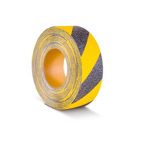 Revêtement antidérapant Moravia, Basic, noir/jaune, rouleau 50 mm x 18,3 m, 264431