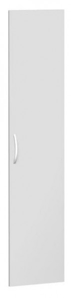 porte battante geramöbel pour largeur d'armoire 400 mm, utilisable à gauche ou à droite, avec amortisseur de porte, non verrouillable, 5 hauteurs de classeurs, gris clair, S-345700-L