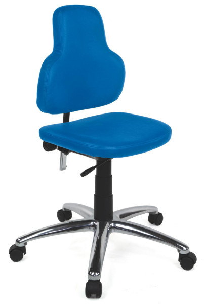 Chaise pivotante Mayer Sitzmöbel , assise et dossier rembourrés, mécanisme standard et soufflet noir, bleu caraïbe, 2206S_30565