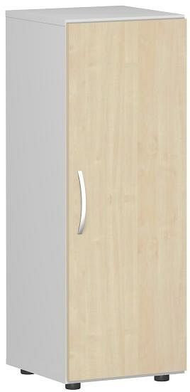geramöbel armoire à double porte avec pieds, poignée gauche ou droite, amortisseur de porte inclus, non verrouillable, 400x420x1104, érable/gris clair, S-343102-AL