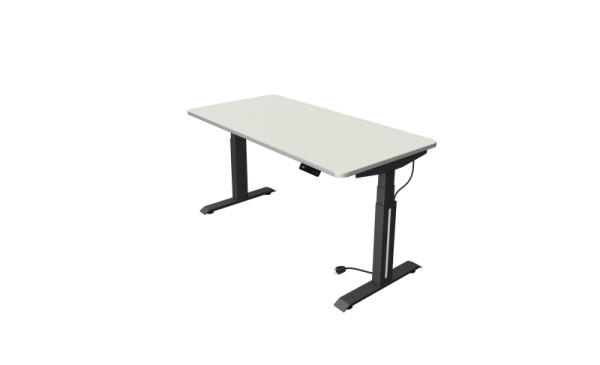 Kerkmann Move Professional table assis/debout, L 1600 x P 800 mm, réglable en hauteur électriquement de 640 à 1290 mm, blanc, 10070610