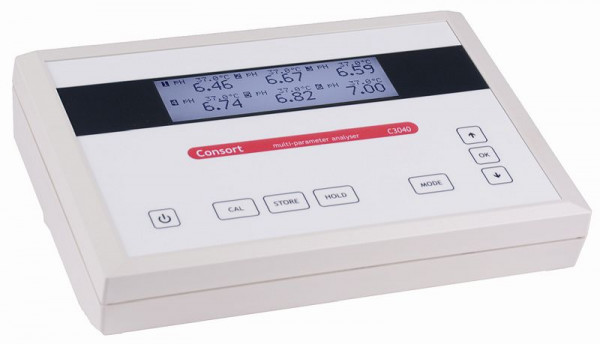 Consort C3040 - Compteur 6 canaux PH / EC / TDS / SAL / RES / IONEN / O2 / ORP, C3040