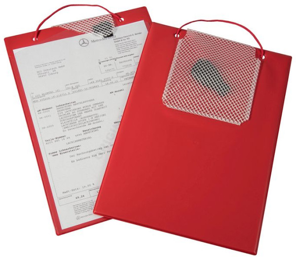 Sacoche de travail Eichner "Plus" avec compartiment à clés, rouge, taille : DIN A4, UE : 10 pièces, 9015-00296