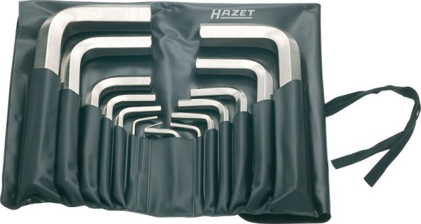 Jeu de tournevis coudés Hazet, profil à six pans creux, 2 - 12, nombre d'outils : 10, 2100/10P