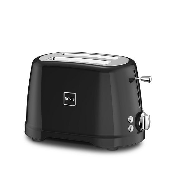 NOVIS Iconic Line Toaster T2 noir SET avec chauffe-rouleau, 900 W / 220-240 V, 6115.03.20.21