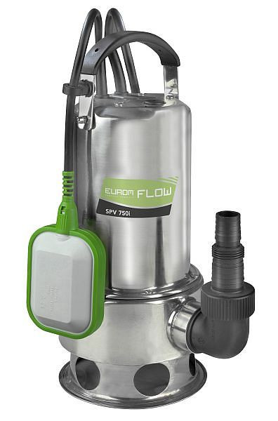 Pompe submersible à usage intensif Eurom Flow SPV750i Vuilwater, 260908