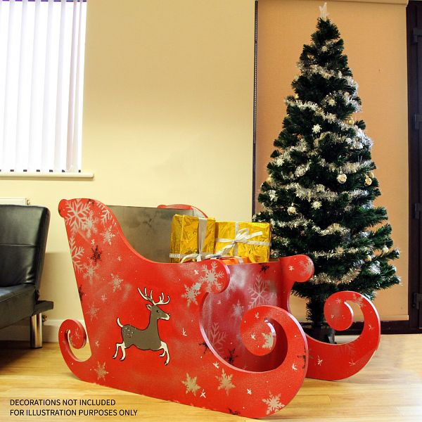 KuKoo Traîneau décoratif de Noël MDF, 24289