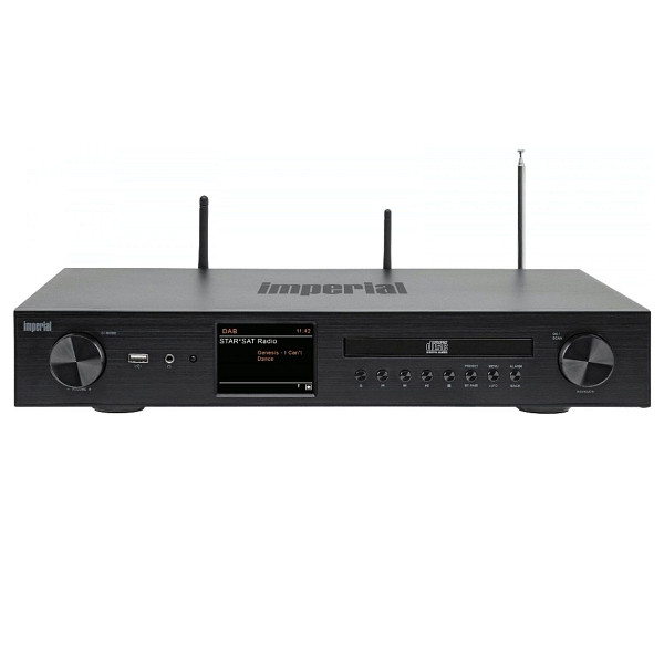 IMPERIAL DABMAN i550 Récepteur CD HiFi, avec amplificateur et lecteur CD, Bluetooth, UPnP / DLNA, USB, MP3, WMA, WLAN, services de streaming musical, 22-252-00