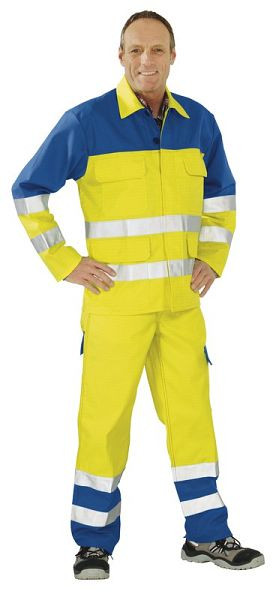 Veste Planam Major Protect Warn 1 couche, jaune d'avertissement/bleu bleuet, taille 48, 5202048