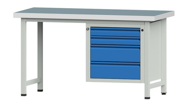 Etablis ANKE Etabli combiné, modèle 707 E, 1500 x 700 x 850 mm, RAL 7035/5012, UBP 50 mm, 510.537
