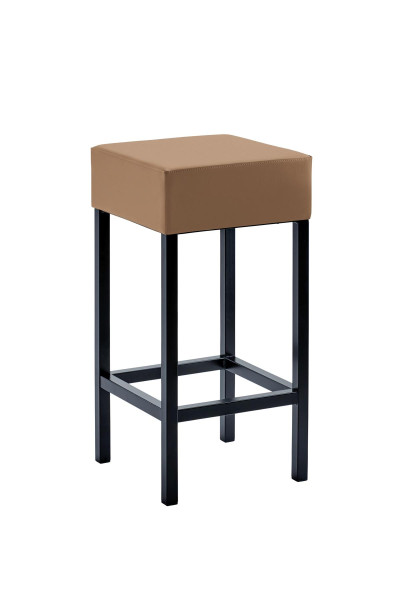 Tabouret Mayer Sitzmöbel , structure noire, assise rembourrée, hauteur d'assise 64 cm, marron clair, 1113_03_30485