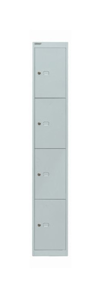 Armoire de bureau Bisley, 1 compartiment, 4 compartiments, gris clair, CLK184645