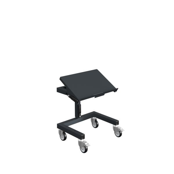 Support à matériel mobile SOFAME SRI2 pour bacs Euronorm L610 x P 410 x H 650-910 mm, gris anthracite RAL 7016, W020020005GA