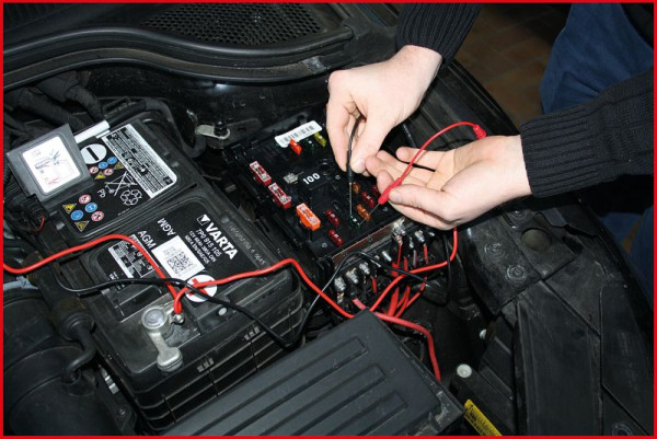 KS Tools Jeu de câbles de test et de mesure de diagnostic 12/24 V, 13 pièces, 150.1675