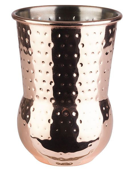 Mug APS -JULEP MUG-, Ø 8 cm, hauteur : 11,5 cm, acier inoxydable, aspect cuivre, surface martelée, volume : 0,4 litre, 93337
