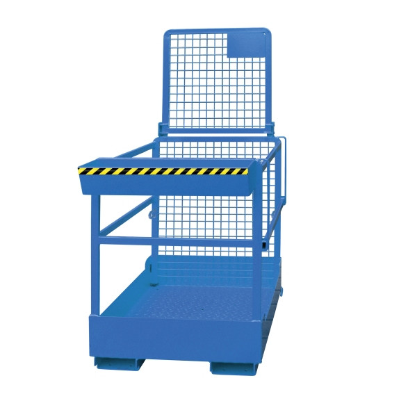 Panier industriel Eichinger pour chariot élévateur 1 personne, bleu gentiane, 10730500000197