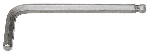 Clé coudée à tête sphérique Kraftwerk pour vis à six pans creux, longue, chromée polie et mate 1,5 mm, 3602-1,5
