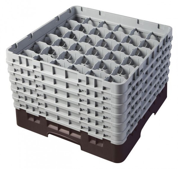 Panier de lavage Cambro 36 compartiments Camrack® 27,9 cm brun, lot de 2, 36S1114167