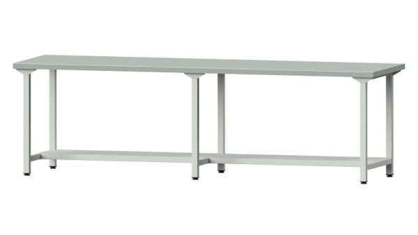 Bancs de travail ANKE table de travail, modèle 191, 2800 x 800 x 840 mm, RAL 7035, ZBP 40 mm, 401.460