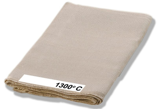 Couverture de soudage ELMAG en tissu silicaté, 900x2000 mm, jusqu'à 1 300° C des deux côtés avec revêtement haute température, 57281