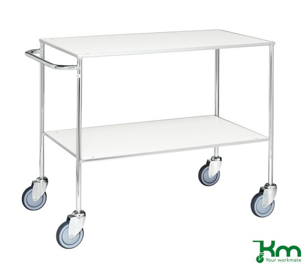 Chariot de table entièrement soudé Kongamek, blanc / électrozingué, KM170-6