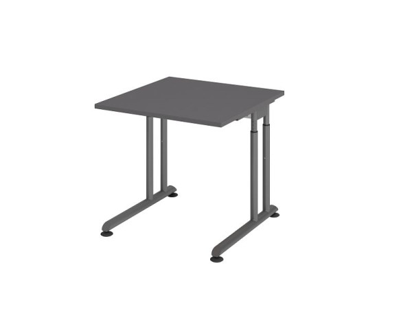 Bureau Hammerbacher pied C 80x80cm graphite/graphite, VZS08/G/G