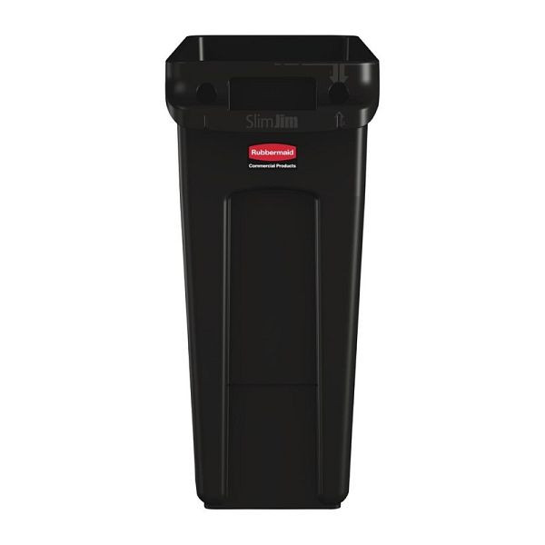 Rubbermaid Slim Jim Poubelle à fentes Noir 60L, CP652