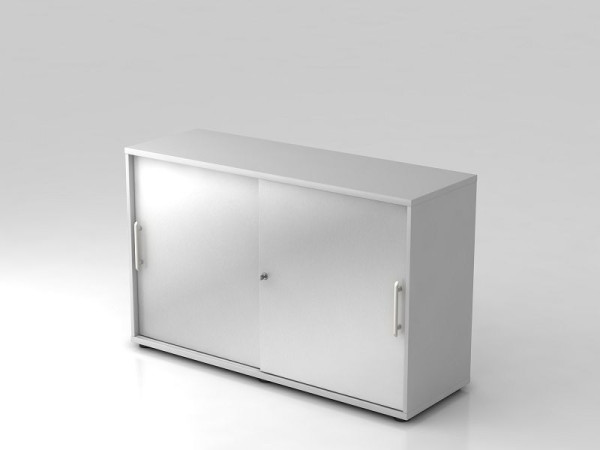 Armoire à portes coulissantes Hammerbacher 2OH 120cm poignée de garde-corps gris/argent, 120x40x74,8 cm (LxPxH), V1752S/5/S/RE