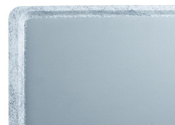 Cambro Polyester Versa Lite Plateau avec Surface en Caoutchouc Antidérapant Bords Plats Forme 53 x 32,5 cm Gris sur Plateau en Granit, GL4002RNSA83