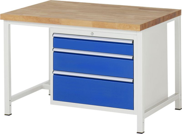 Etabli RAU série 8000 - modèle 8259, L1250 x P900 x H840-1040 mm, base système L1245 x P850 x H800-1000 mm, 03-8259A1-129B4H.11