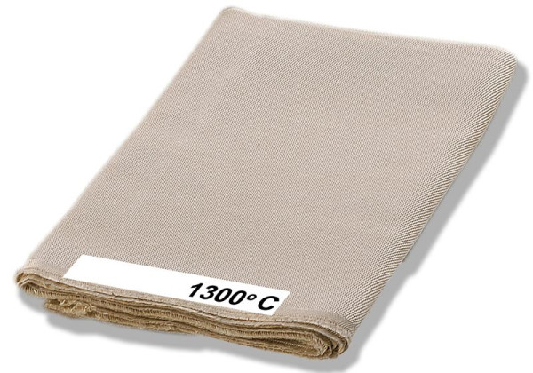 Couverture de soudage ELMAG en tissu silicaté, 900x1000 mm, jusqu'à 1.300° C des deux côtés avec revêtement haute température, 57280