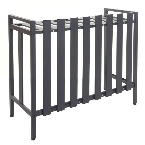 Lambris Mendler pour climatisation/pompe à chaleur HWC-K58, couverture grille de protection étagère pour plantes, métal 80x90x39cm, gris, 89398
