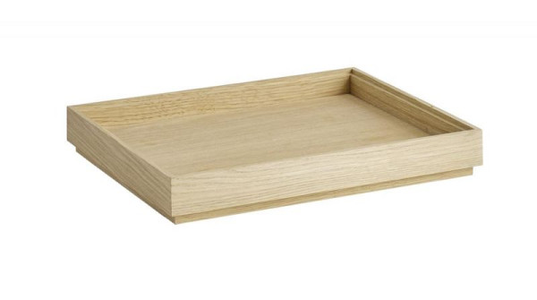 Caisse en bois APS GN 1/2 -VALO-32,5 x 26,5 cm, hauteur : 4,5 cm, bois de chêne (huilé), 14003